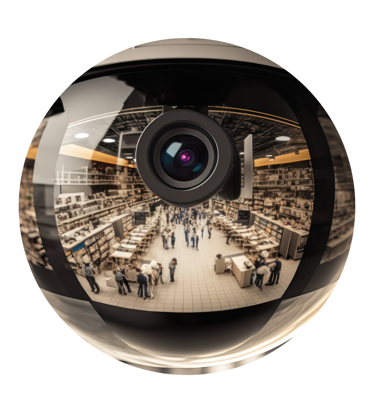 Video surveillance camera in a store